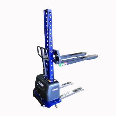 China Safer 500kg 800mm 1000mm 1300mm Electric Self Loading Stacker For Van 1570*786*1597MM Te koop