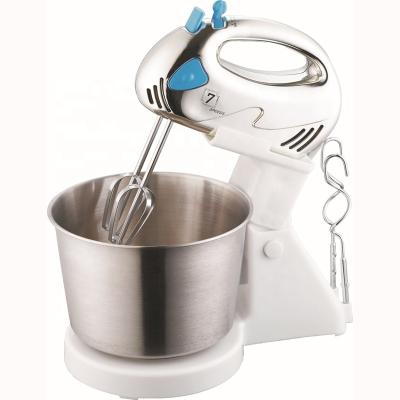 China Kitchen Use Hand Mixer Kitchen Use Bottom Stand Mixer Plastic Electric Push Button 7 Speeds 100w Beater Ejector With Bowl for sale