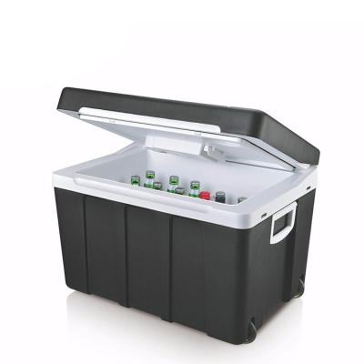 China Ce Plastic Fishing Cooler Box Maker Beach Beer Ice 45l Medical Camping Cooler Box With Wheels For Car for sale