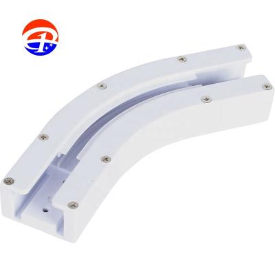 China Easy Installation Gardens Electric Curtain Track 135 Degree Curved Smart Curtain Track Connectors for sale