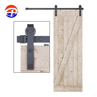 China Barn Door Hardware Easy Installation Barn Door Bypass Gardens Hardware Antique Style Industrial Wood Sliding Track for sale