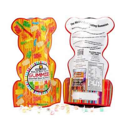 China Special Shaped Food Grade Resealable Bear Smell Proof Bear Biodegradable Foil Gummies Candy Edible Plastic Packaging Bags Mylar Bags for sale