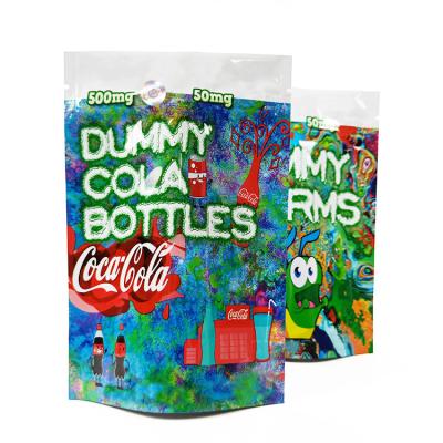 China Recyclable Custom Gummy Cookie Papers Candy 500mg Flower 800mg Brownie Cherry Custom Printed Gummies Bags Edibles Packaging for sale