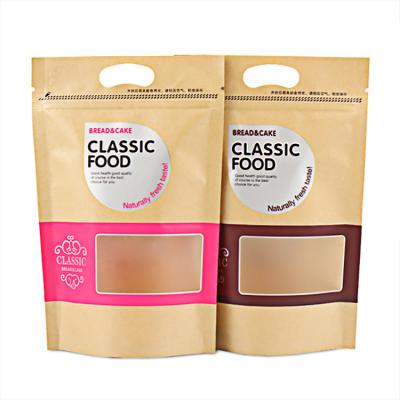 China BIODEGRADABLE Custom Printed Plastic Wrapping Paper Resealable Zipper Food Packaging Zipper Up Pouch Ziplock Bag With Clear Window for sale