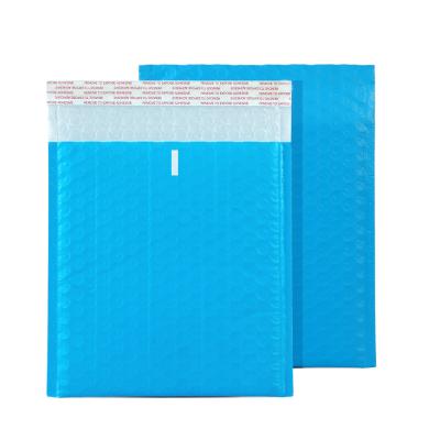 China Custom Waterproof Self Adhesive Light Blue Bubble Mailer Light Blue Mailers Messenger Bags Envelope For Express Shipping for sale