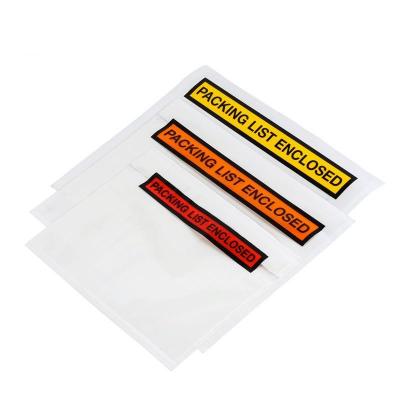 China Low Cost Waterproof Self Document Enclosed Clear Bag Envelope With Cut for sale