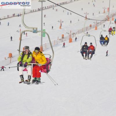 China High Efficiency Safe And Comfortable Chair Lift For Skiers With 2 Seats In Chinese Ski Resort Manufacturer Goodyou Ropeway for sale