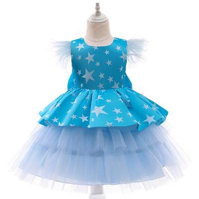 China Amazon Children's Clothing Toddler Girl Dress Cake Bridesmaid Regular Hot Sale Wedding Baby Dresses Girl Party Dresses for sale