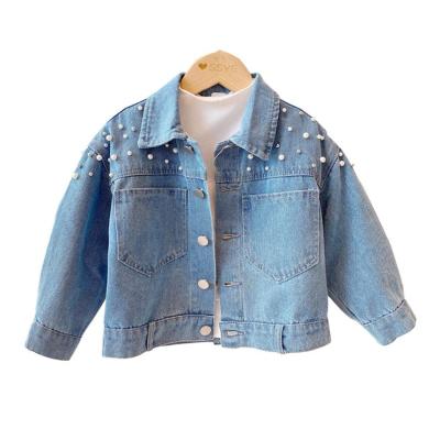 China Anti-Wrinkle In Running Baby Clothes Jean Jacket Kid Top Autumn Outwear For Girl Children Jeans Kids Jacket for sale