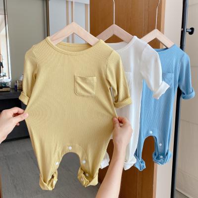 China 2021 New Baby Clothing Brief 2021 Baby Products Body Suit Pajamas Organic Cotton Baby Rompers Newborn Infant Baby Romper for sale