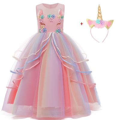 China Hot Selling Novelty Amazon Anime Kid Party Unicorn Princess Dress Up Girls TV Movie Cosplay Costumes for sale