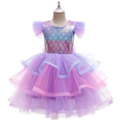 China Hot Selling Kids Lolita Style Dress Halloween Princess Mermaid Birthday Party Wears Princess Baby Dresses Fancy Dress Children Costumes for sale