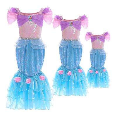 China Polyester Girls Dress Christmas Magic Story Girls Dress Halloween Cosplay Mermaid Dress Up Fancy Dress Kids Costume for sale