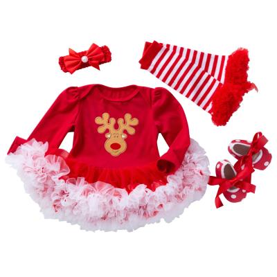 China Baby Clothing New Years Christmas Baby Dress Rompers And Overalls Baby Romper Cute Soft Hot Sale Set for sale