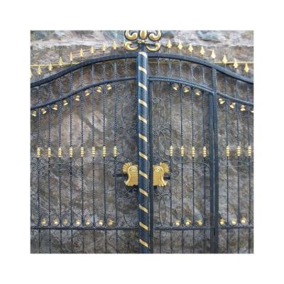 China Heat Insulation Modern Main House Wrought Iron Doors Designs Residential Single Door Wrought Iron Doors for sale