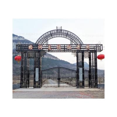 China Latest Heat Insulation Tech Iron Door Wrought Iron Door Design For Small House for sale