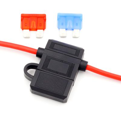 China Used in electronic equipment online in the line 12AWG wire car fuse holder automotive fuse holder smoke boxcar medium audio blade fuse holder for sale