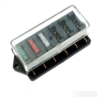 China Automotive Low Pressure Car Boat Truck Atc Blade 6 Ways Tractor Waterproof Positive Negative Negative Fuse Box For Canter Truck Fuse Box for sale