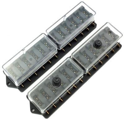 China Low Pressure Excavator Blade Fuse Block Waterproof 12 Way Circuit DC 12v Fuse Box Car Automotive Boat Marine Fuse Box for sale