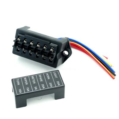 China Low Pressure 6 Way Blade Excavator Audio Fuse Box With Fuse Box Built-in Electric Car Holder Block Fuse Box With Cable for sale