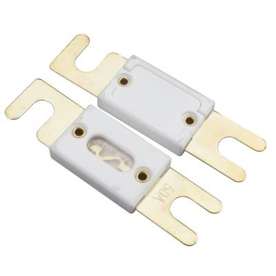 China Automotive Electronics High Amp 80V ANL Flat Bolton Ceramic Fuse Gold Plated Ceramic Automotive Fuse Socket for sale