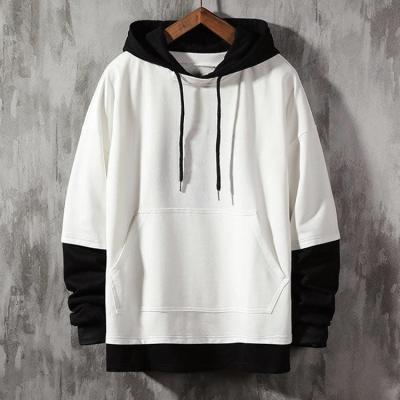 China New Style Anti-wrinkle Fashion Men's Hooded Sweatshirt Half Sleeve Pullover Hoodies Men for sale