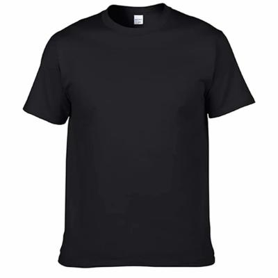 China Custom Pure Cotton Plain 100% Premium Anti-Wrinkle T-shirt Classic Black White Short Sleeved Casual Tee Summer Mens High Quality T-Shirts for sale