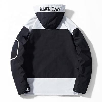 China Patchwork Sweater QUICK DRY Duty Jackets For Men Hip Hop Streetwear Outdoor Men's Custom Hooded Anorak Jacket for sale