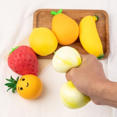 China Toy Wholesale Funny TPR Fruit Decompression Educational Noise Bubble Busy Person Sensory Toy For Kids Adults for sale