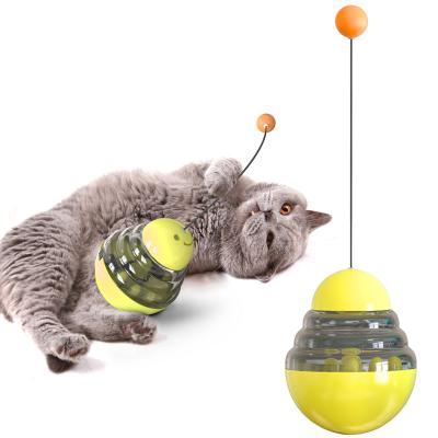 China Stocked Wholesale Creative Pet Supplies Feeder Cat Dispensing Leaking Food Toy for sale