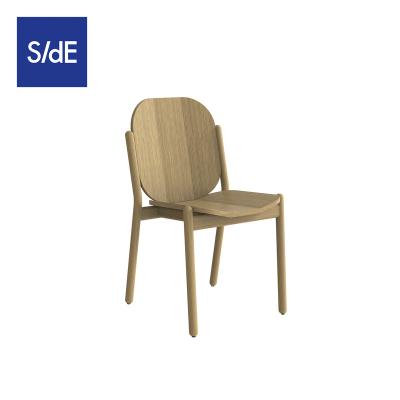 China (Size) Designer Dining Room Furniture Nordic Adjustable Bentwood Plywood Oakwood Armchair Restaurant Hotel Lounge Banquet Shell Chair for sale