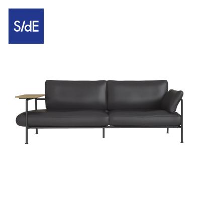 China Adjustable Sofa Simple Modern Style Sleeping Room Furniture Black Leather Sofabed Three Seater Sofabed for sale