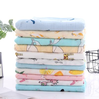 China Cooling 100% Cotton Muslin Wrap 2 Layers Soft Feeling Wrap Blankets Baby Wrap for sale