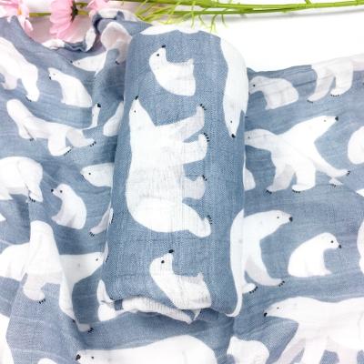 China Cotton Breathable Bamboo Muslin Wrap Fabric For Baby Textile Crib Textile for sale