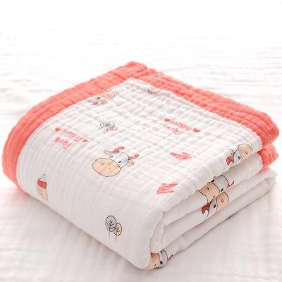 China Cooling Hign Quality 6 Layers Baby Blanket Print Muslin Custom Baby Blanket For Sale for sale