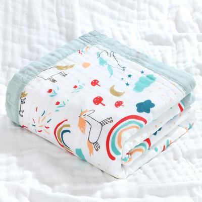 China Cooling Baby Wrap Blankets Wraps Gauze Quilt Muslin Cotton Newborn Toddler Baby Boy / Girl Infant Blanket for sale