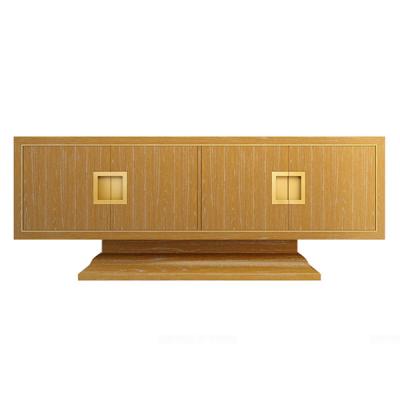 China American TV Stand TV-122 White Oak Wood American TV Unit For Hotel Suit Room for sale