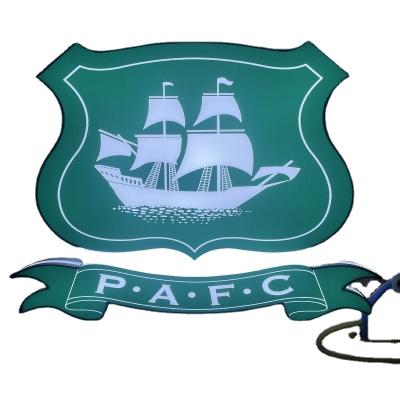 China 3D Printing Lightbox Style Plymouth Argyle FC Logo Size Optional Round for sale