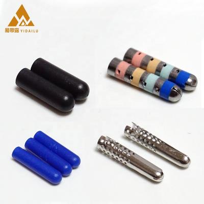 China Bullet Studs / Plugs High Quality Custom Laces Hoodie String With Different Kinds Metal Rope Tips Studs, Custom ABS Material Color Plastic Studs for sale