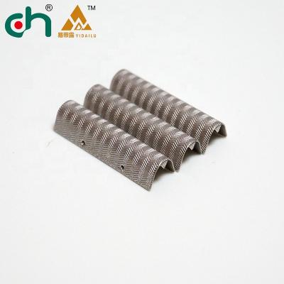 China Tail Tips Studs For Kids Swimwear Cords Half Pin Silver Stripe Pattern Rope Human Tail Tips After Plating for sale