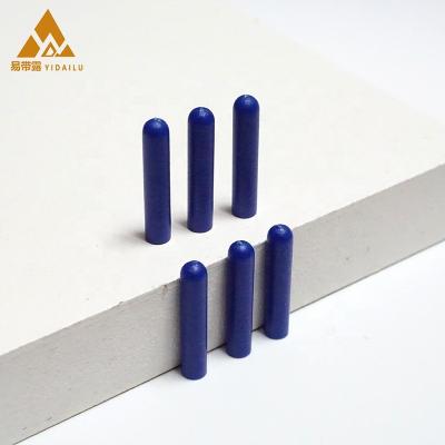 China Custom Pure Blue Material Color ABS Plastic Bullet Studs/Plastic Seamless Bullet Studs Caps For Shoes And Hoodie String End Accessories for sale