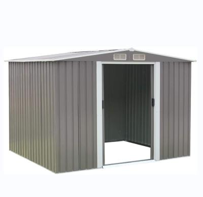 China 9' Viable x 6' Outdoor Storage Shed With Base Garden Metal Shed Tool Storage For Backyard for sale