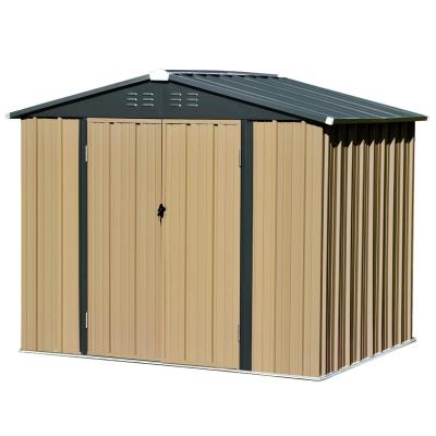 China Large viable outdoor storage shed 6*8ft with two doors and locks for sale