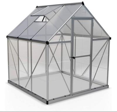 China Easily Assembled Double Glazed Greenhouse Small Aluminum Polycarbonate PC Aluminum Frame Garden for sale