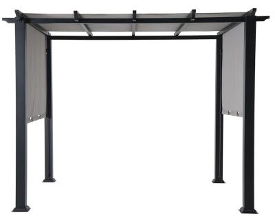 China 10FTx 13FT Frame Grape Trellis Trellis Aluminum Patio Shade Garden Pergola Viable Outdoor Metal Pergola With Canopy for sale