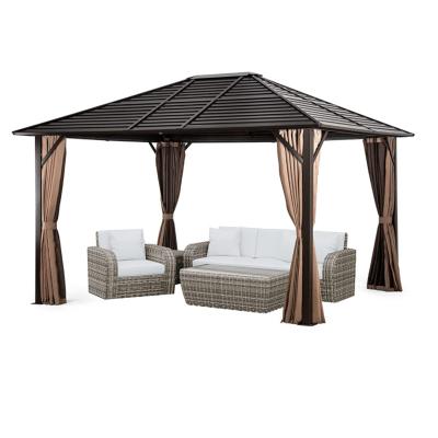 China Sustainable Simple Hardtop Gazebo Outdoor Gazebo Pergolas For Garden Patio, Lawns, Parties Cafe for sale