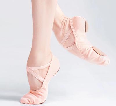 China Fashion\Comfortable\Durable Elastic Canvas Ballet Slippers Dance Shoes For Women for sale