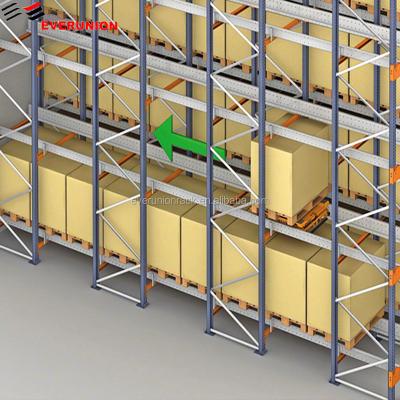 China Industrial High Density Corrosion Protection Warehouse Pallet Racks Shuttle Electric Radio Racking With CE & ISO for sale