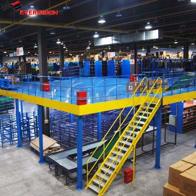 China Corrosion Protection Metal Shelving Platform Steel Warehouse Racking Mezzanine for sale