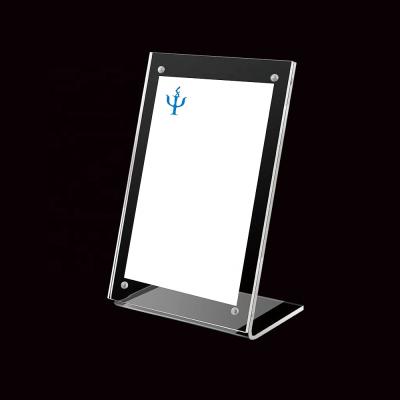 China 2022 wholesale inclined magnetic acrylic restaurant menu display stands for sale